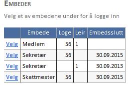 3 Åpningsbilde for registreringer For dem som har flere embeder (f. eks.