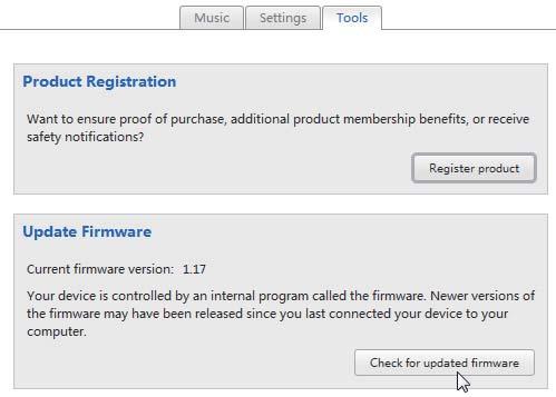 17 Oppdatere fastvaren via Philips Songbird MUSE kontrolleres av et internt program som kalles fastvaren. Det kan ha blitt utgitt nyere versjoner av fastvaren etter at du kjøpte MUSE.