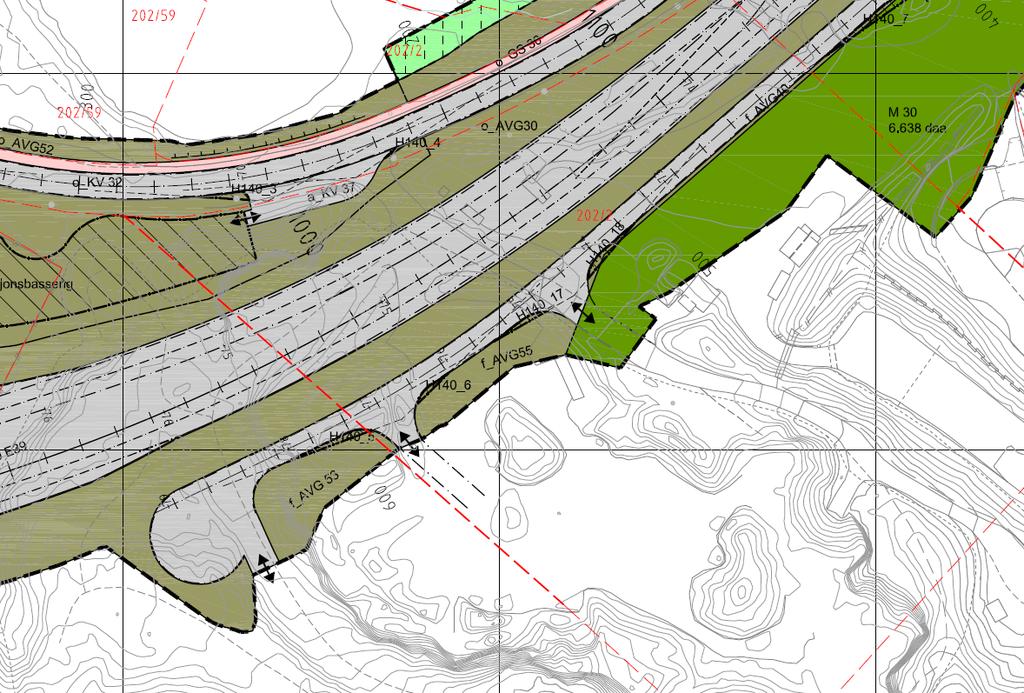 Forslag til endring i plankart 3: Endringen som er redegjort for under plankart 4 over, vil også komme inn på plankart 3 da kartene overlapper.