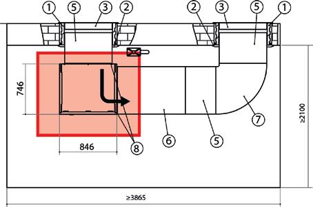 Ved veggtykkelse >0mm anbefaler produsenten å sette varmepumpen 80mm nærmere den aktuelle utsparing.