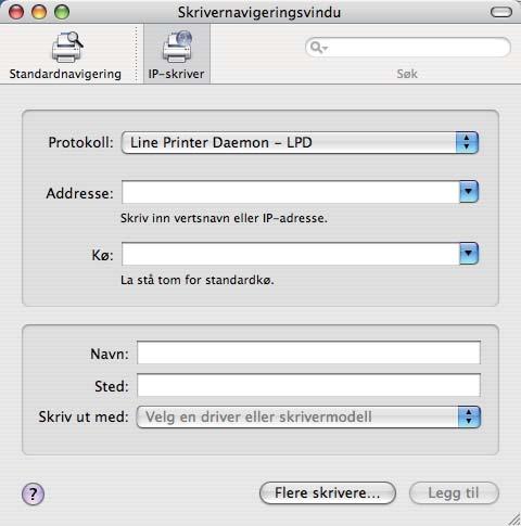 Slik velger du skriverdriver (TCP/IP) 13 For Mac OS X 10.3.9 til 10.4.x-brukere 13 a Slå på Macintosh-maskinen din. b Fra Gå-menyen, velg Programmer.