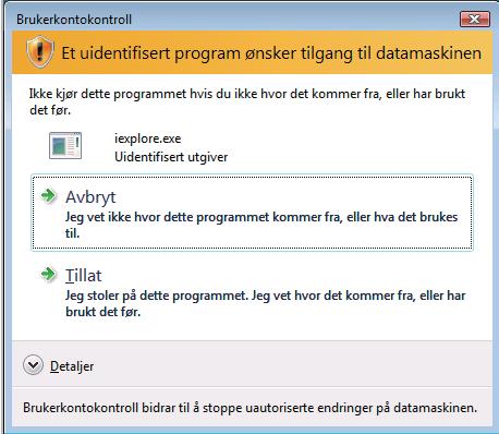 Sikkerhetsfunksjoner For å installere det selvsignerte sertifikatet på datamaskinen 14 De følgende trinnene er for Microsoft Internet Explorer 6.0.