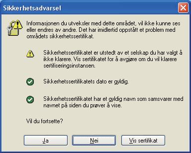 Sikkerhetsfunksjoner For Windows 2000/XP og Windows Server 2003/2008-brukere 14 a Start nettleseren.