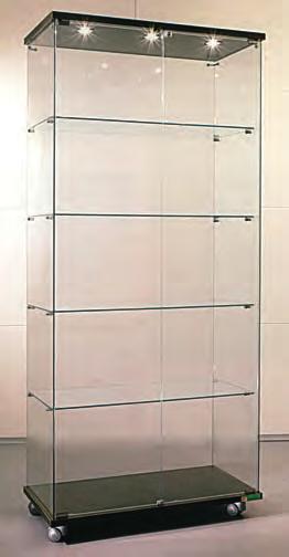 50 x 46 x H184 cm. Varenr.: 70215 + farge 49 Grå 04 Sort TOSCANA III Gulvvitrine lav.