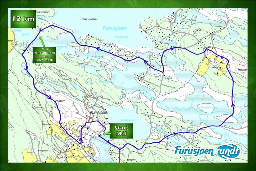 12 km 11-12 år og 13-14 år Menn og Kvinner, seeding