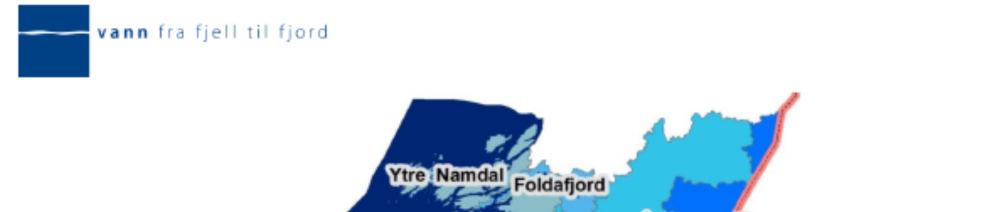 Side 4 av 8 2. Forslag til regionalt tiltaksprogram 3. Tiltakstabell for Vannområdet Namsen (Namsos, Overhalla, Grong, Snåsa, Lierne, Høylandet, Namsskogan, Røyrvik) Figur 1.