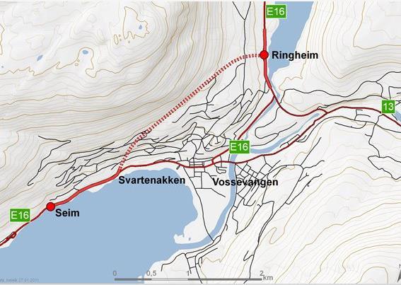 4.4 Region vest For denne regionen ble det tildelt totalt 5 tunneler og det ble valgt å fordype seg i 2 av disse. 4.4.1 Vangstunnelen a.