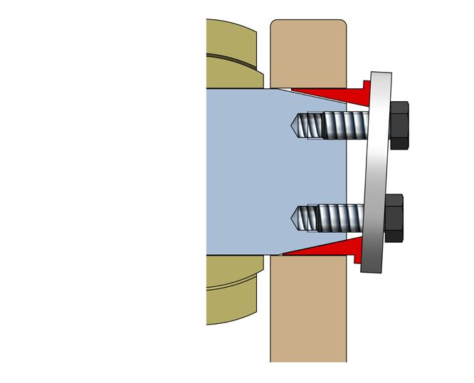 ønsket posisjon. 1.5/ Tighten all screws alternately at pin ends.