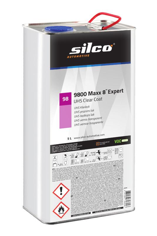 Novi lak za bolje rezultate 9800 Maxx 8 Expert Silco je na tržište lansirao novi bezbojni završni lak Maxx 8 Expert, koji pored lakova Maxx 8 Express in Maxx 8 Premium upotpunjuje grupu UHS