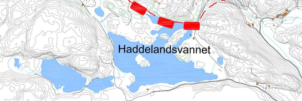 Ved Haddelandsvannet får en nærhet til vann. Det er ikke undersøkt hvordan forholdene og kvalitetene er i nordre ende av Haddelandsvannet.