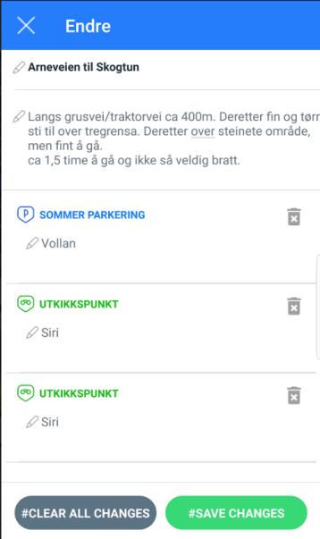 Du kan også sortere de alfabetisk ved å trykke på fliken for dette Kortene viser følgende informasjon: o Navnet på GPS Sporet o Hvem som