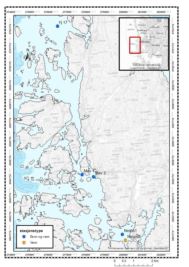Område 7 Vestsiden av Fjell P.nr: 88969 3.7 OMRÅDE 7 3.7.1 Områdebeskrivelse og prøveprogram Område 7 befinner seg på vestsiden av Fjell kommune og strekker seg fra Vindøyosen i Nord til Syltøyosen i sør.