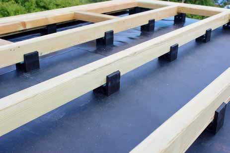 ) Bygghøyde fra 35 til 337 mm SubFloor kan tilpasses til de fleste utegulvtyper: Terrasser Balkonger Uterom Patioer SubFloor