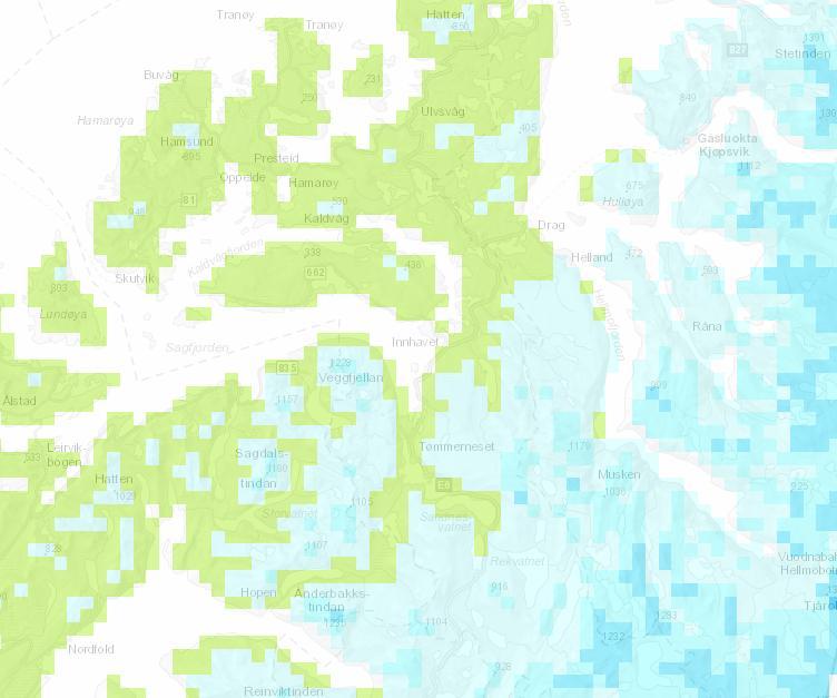 landskap, definert i regionen Fjordbygdene i Nordland og