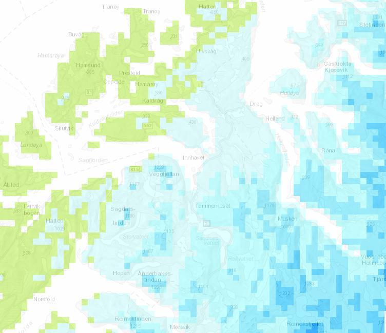 Her beskrives området med fjordtrauet som hovedform, samt