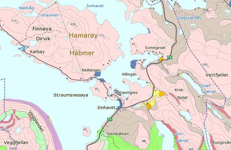 berggrunn ved Innhavet Figur 9: