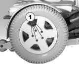 12.3.3 Reparere en punktering (drivhjul) Fare for skader! Dersom hjulet ikke blir festet tilstrekkelig ved montering, kan det løsne under kjøring!