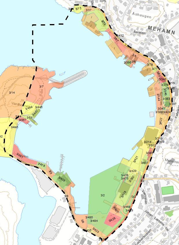 9 av 25 2.4 Eiendomsforhold Planområdet omfatter eiendommer hvor både privatpersoner, Gamvik kommune og FeFo har hjemmel.