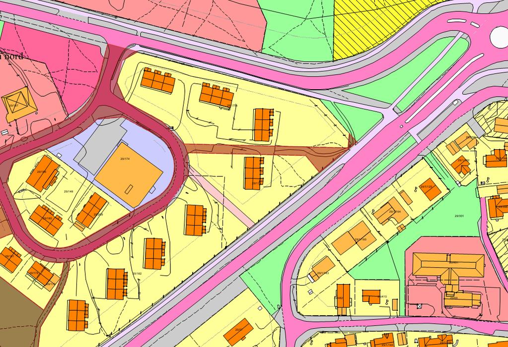 Omsøkt snarvei I tillegg ønsker planadministrasjonen å nevne at det omsøkte området er avsatt til boligformål, og utgjør et visst fortettingspotensiale.