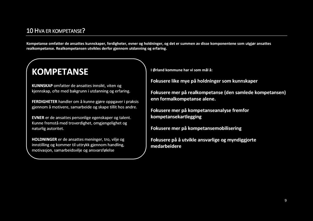 FERDIGHETER handler om å kunne gjøre oppgaver i praksis gjennom å motivere, samarbeide og skape tillit hos andre. EVNER er de ansattes p ersonlige egenskaper og talent.