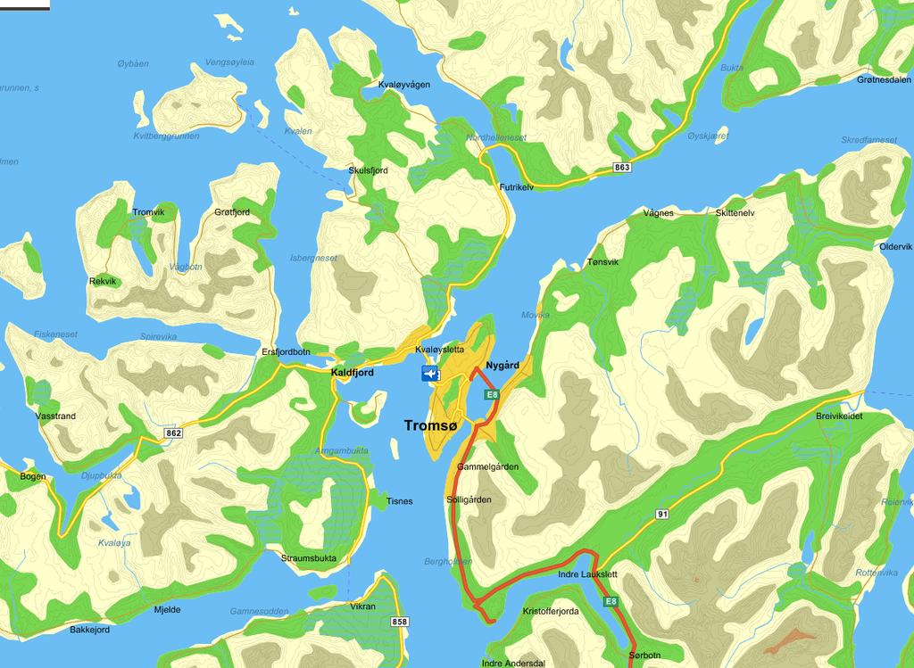 Grunnvannsundersøkelser ved Vågnes 7 Figur 1 Oversiktskart som viser beliggenheten til Vågnes.