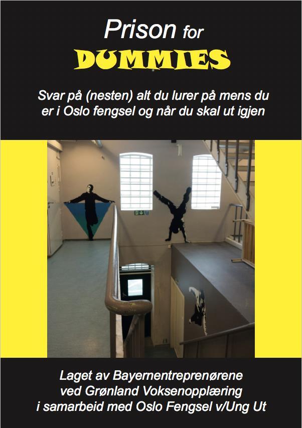 Informasjonshefte til unge nyinnsatte «Prison for dummies» Ung Entreprenørklassen ved Grønland voksenopplæringssenter fikk i oppdrag å utarbeide skriftlig informasjon til andre unge innsatte ved