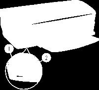 1 Av/på-lampe 2 Fortsett-lampe Av/på-lampen blinker 1 Av/på-lampe Hvis av/på-lampen blinker, forbereder skriveren