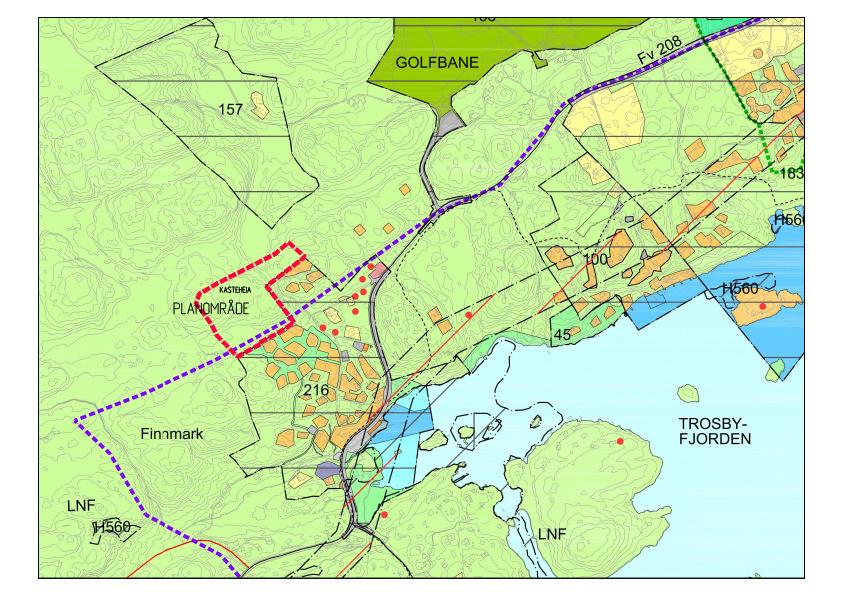 Side 5 Planen ligger innenfor RPR for Oslofjordområdet. Som det går frem av kommuneplanens arealdel se under, ligger sørgrensen av vårt planområde inntil strandsoneavgrensningen i godkjent arealdel.