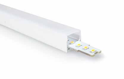 Quick LED-bar Quick LED-bar er en LED-stripe som leveres ferdig montert i profil i 26, 56 og 86 cm. Hurtigkobling for enkel tilkobling.