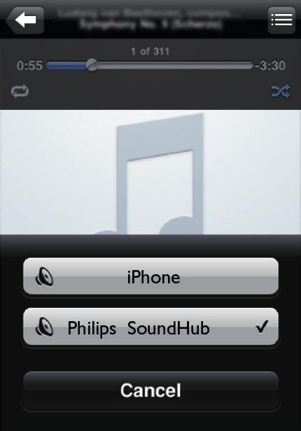 Spille av musikk 1 Koble MP3-spilleren til SoundHub som beskrevet i hurtigstartveiledningen. 2 Trykk på MUSIC ilink. I-LINK vises på displayet.