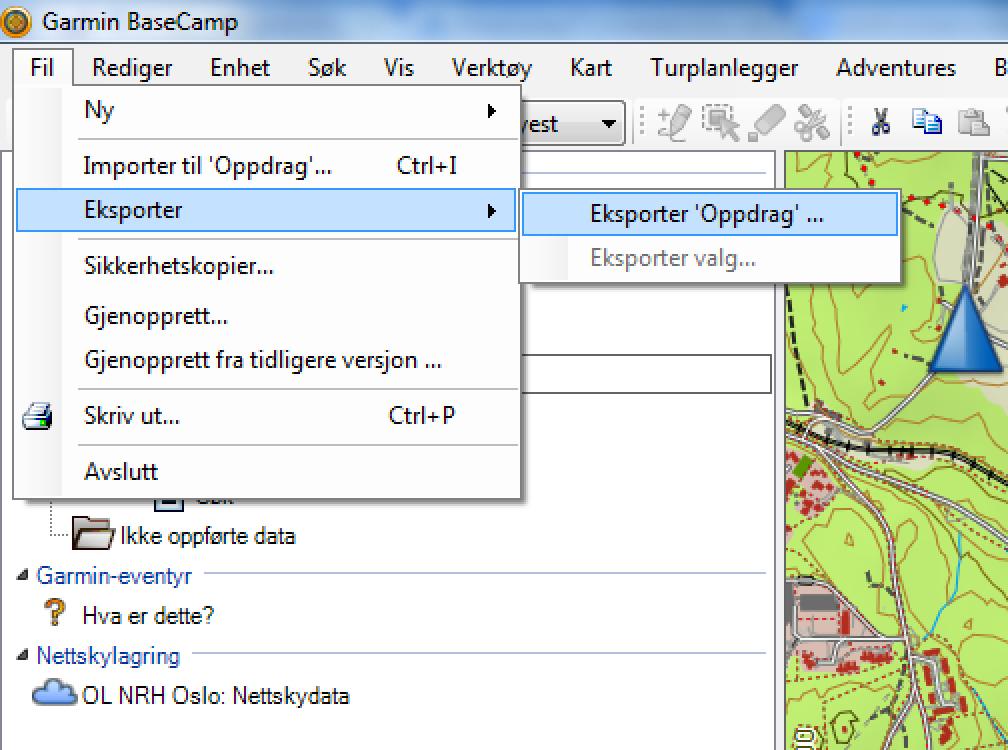 Eksport fra Basecamp Det er mulig å importere og eksporterer filer til og fra Basecamp. Dette gjøres bl.a. for å få søk og oppdrag inn i NRH s system for deling og lagring.