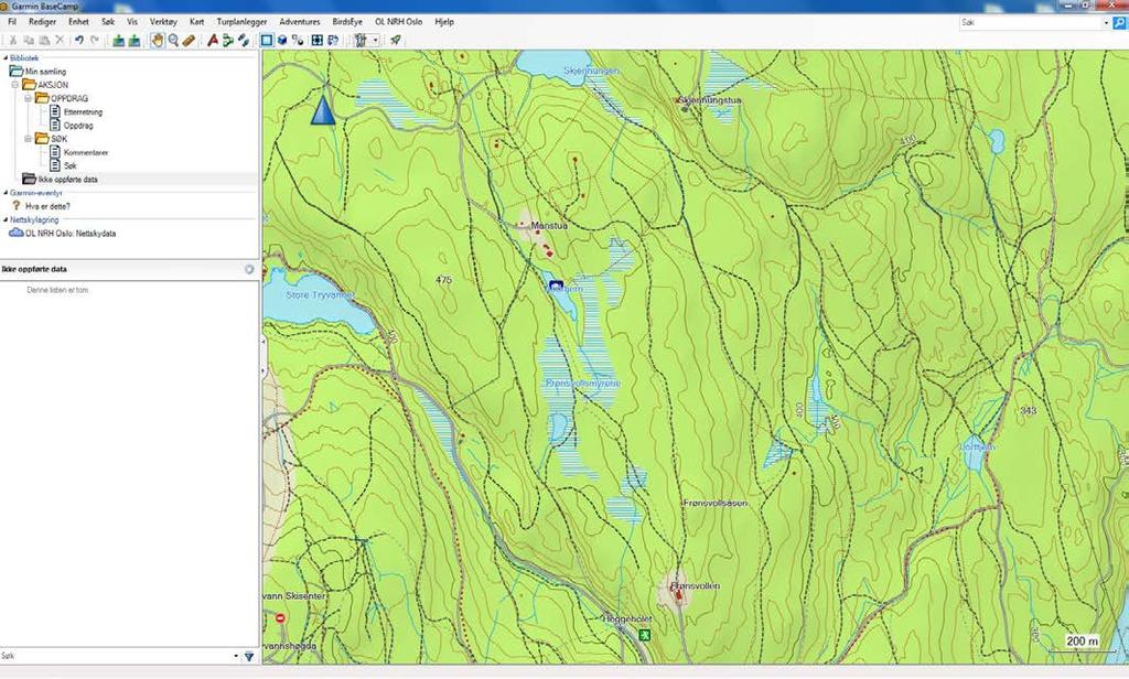 Generelt Dette dokumentet vil beskrive de mest brukte funksjoner som benyttes ved leteaksjoner, øvelser og trening i Norske Kadaverunder. Garmin Basecamp er kostnadsfritt og kan lastes ned fra www.