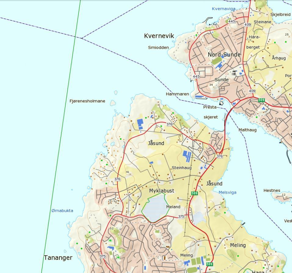 Registrering av trær/skog/kratt/steingard Forslag til detaljregulering for Jåsund felt G, H, I2 og M Plan 0565 SOLA KOMMUNE Registreringene er