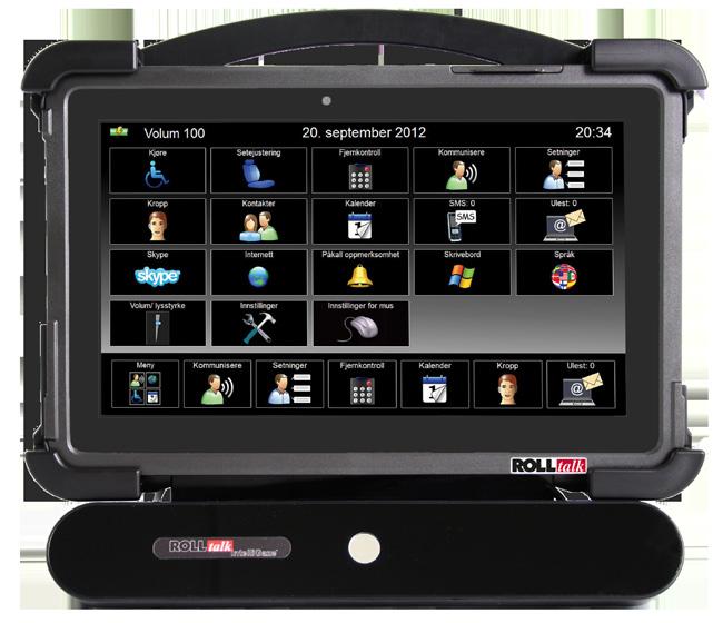 ROLLTALK TOUCH Rolltalk Touch er beregnet for personer som kan styre talemaskinen ved å trykke på skjermen.