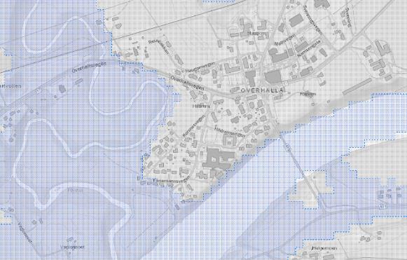 12 Risiko- og sårbarhet (eksisterende situasjon) Planområdet ligger ikke innenfor kartlagte områder for potensiell fare for kvikkleireskred, jfr.