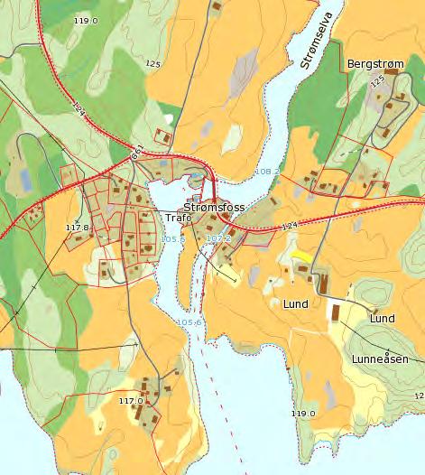 5.5 Flomfare Det er ikke registrert fare for flomrisiko, verken i 10-års eller 100-årsperspektiv.