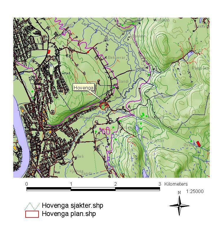 Figur 3: Kart som viser planområdet i forhold til Porsgrunn OMRÅDET Planområdet ligger sør for Borgeåsen, like nordøst for Porsgrunn by.