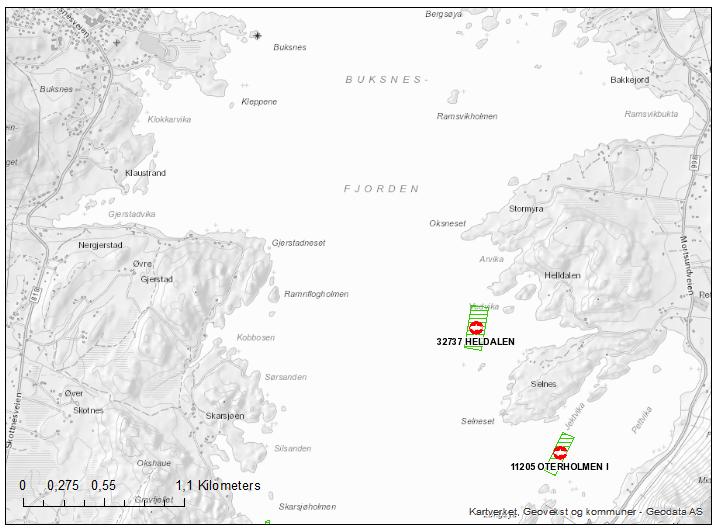 Bakgrunn Søknaden gjelder forlenging av midlertidighet frem til 31.12.2020 ved lokalitet Heldalen, med en maksimalt tillatt biomasse laks, ørret og regnbueørret på 1560 tonn.