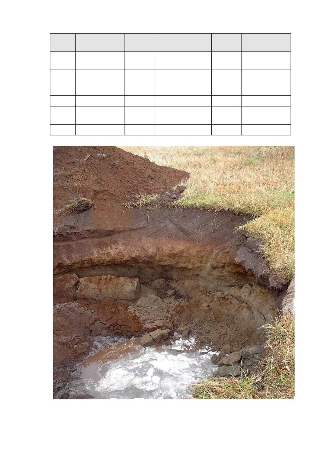 Tabell1: Beskrivelseav sjaktprofiler Dyp i m Sjakt1 Dyp i m Sjakt2 Dyp i m Sjakt3 0 0,2 Organiskrikt jordsmonn 0,2 2,1