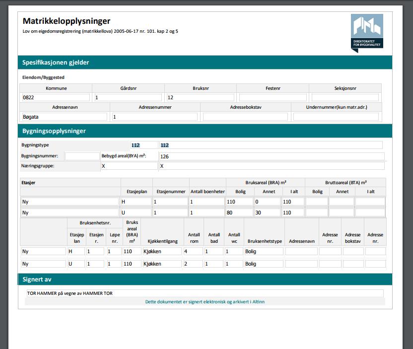 Matrikkelopplysninger Under utvikling For