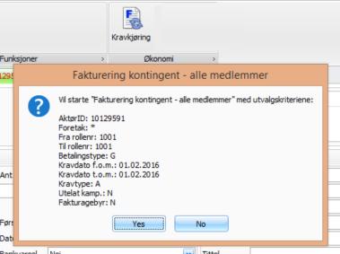 Diverse Hurtigtaster Vi har nå fått hurtigtast for blank mappe i webgodkjenning [F3] (TK 61627) I tillegg har vi endret til [shift F3] på aktørbytte og [shift F5] Rapporter Medlem Hurtigfakturering