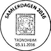 2015 SAMLERDAGEN 2016 (NFF - Nordenfjeldske Filatelistforenings logo) Reg brukt 05.11.