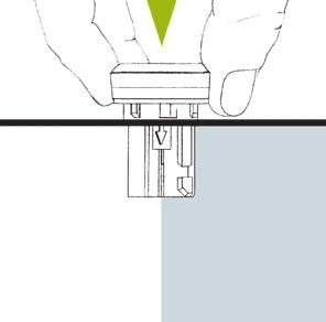 stablet Visuell monteringsindikator Montér komponentene riktig ved å justere etter indikator-pilene