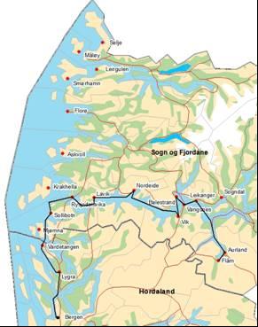 Side 15 5.4 Sommarrute Flåm-Bergen Ruta går i sommarperioden frå 1. mai til 30. september. Ruta går frå Bergen om morgonen og returnerer frå Flåm om kvelden.