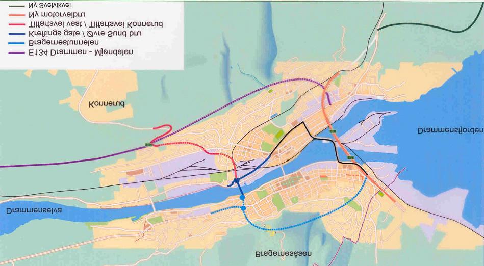 BAKGRUNN Kulturaksen. Gangbrua ble første gang omtalt tidlig på 1990 tallet som del av "Kulturaksen" og ide fra konkurransen "Drømmen om Drammen". Rensing av elva.