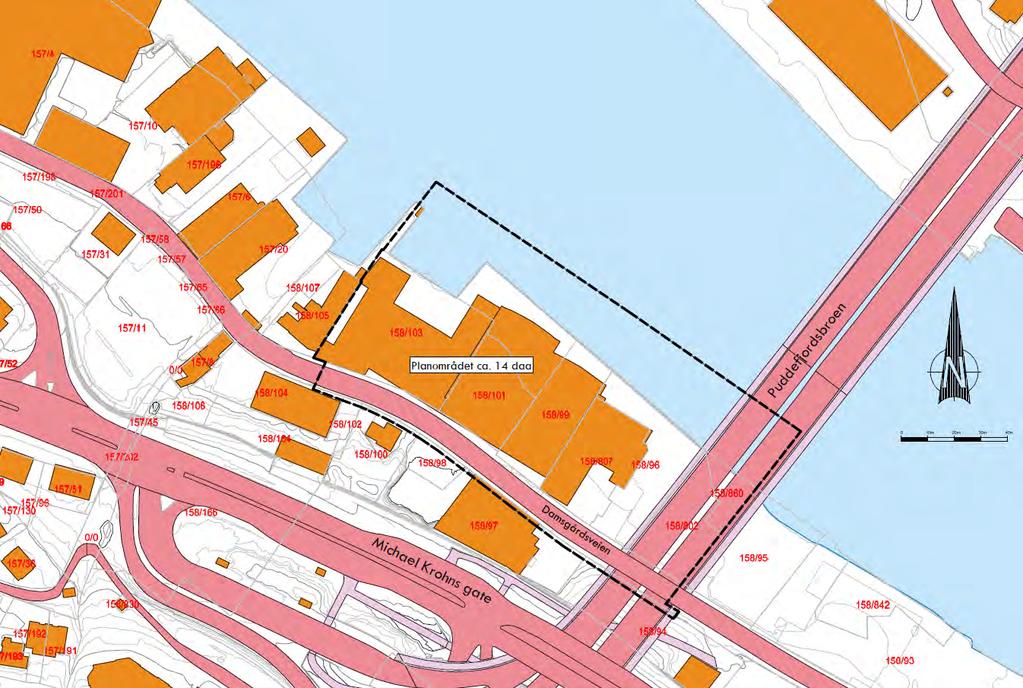 Planområdet Influensområde Influensområdet omfatter planområdet og arealer utenfor som kan bli påvirket av det planlagte tiltaket eller som er av betydning for vurdering av verdi innen planområdet