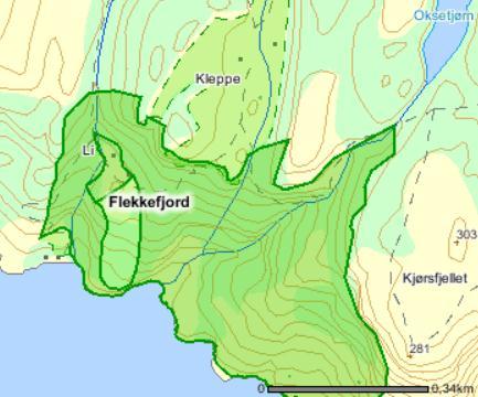 Kart 1 Viktige områder for biologisk mangfold i tilknytning til Li.