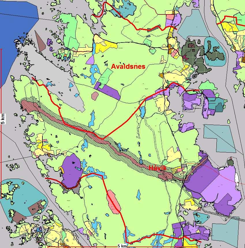 Utbygging i sone 4 - næring Næringsområder: - Håvik: Bygnes, Kolstøneset/Hydro, Kvalavågs-området - Avaldsnes: