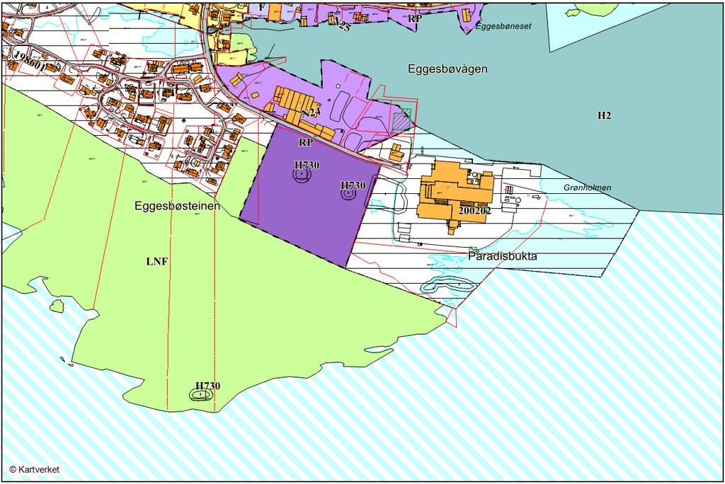 industriområde (øvst) og kommunen sin arealdel (id 201250). 1.