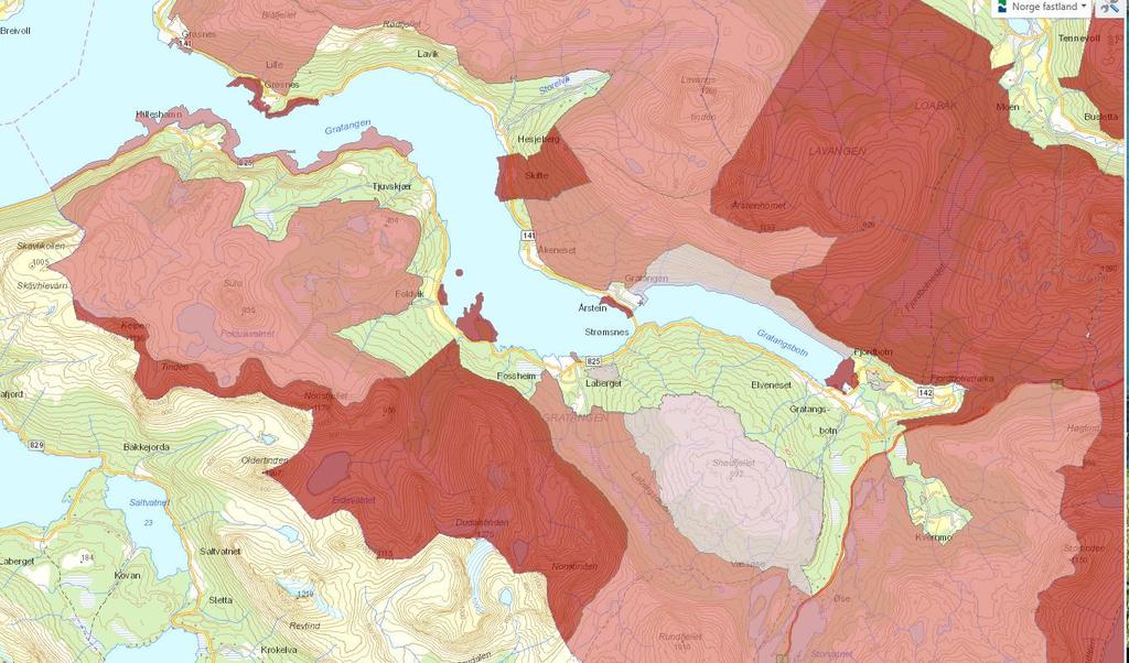 4 Friluftslivskartlegging Gratangen Foldvikvannet, øvre og nedre Foldvik og Dudalen. Kilde: Naturbase. Friluftslivskartlegging Skånland Segelelva og Olderelva.